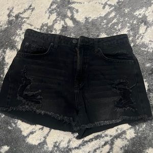 Black high waisted shorts